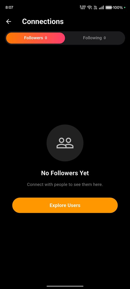 Connections: your followers and the people you follow